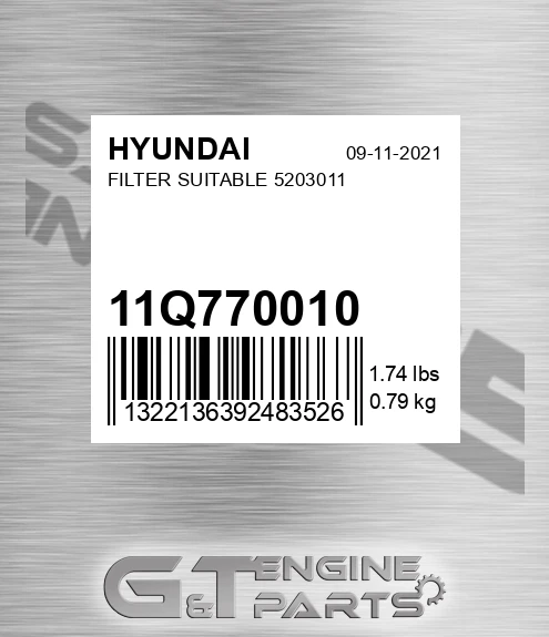 11Q770010 Filter Suitable 5203011 for HYUNDAI