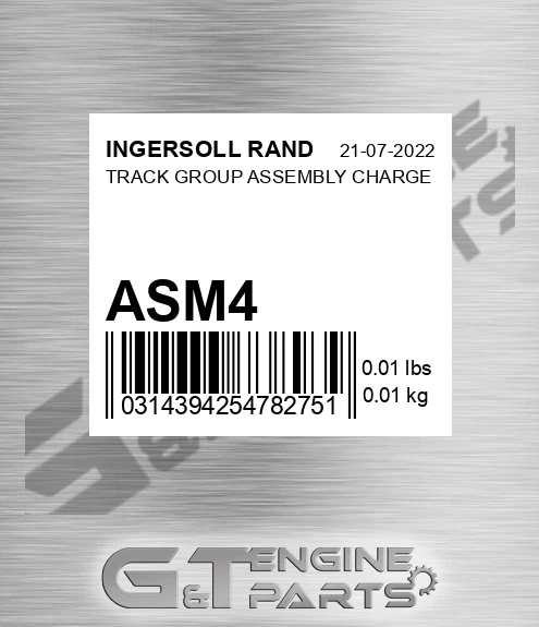 ASM4 INGERSOLL RAND Track Group Assembly Charge