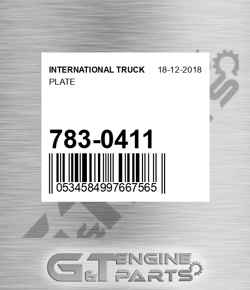 783-0411 Plate