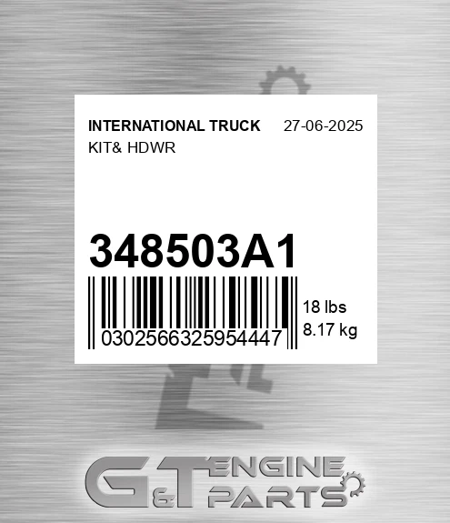 348503A1 Kit& Hdwr