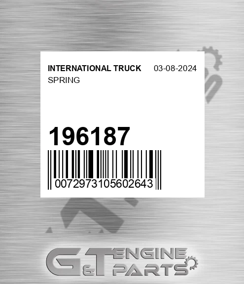 196187 Spring for INTERNATIONAL TRUCK