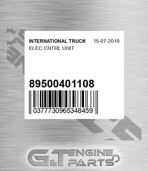 89500401108 Elec Cntrl Unit
