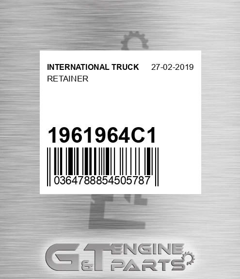 1961964C1 INTERNATIONAL TRUCK Retainer