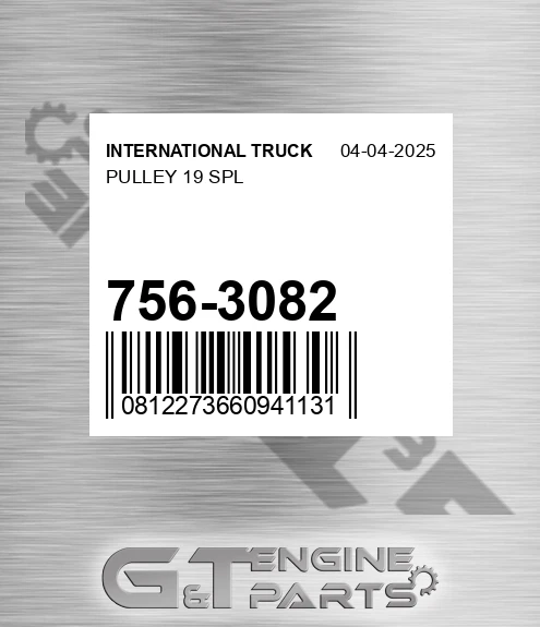 756-3082 Pulley 19 Spl