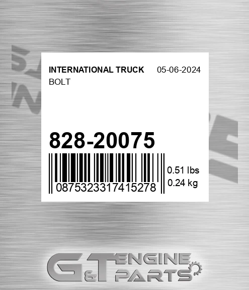 828-20075 Bolt