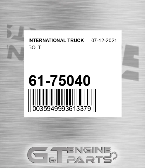 61-75040 Bolt