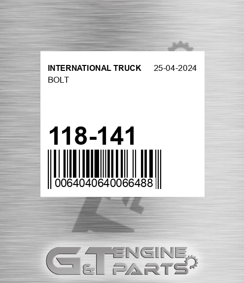 118-141 Bolt