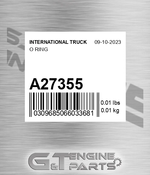 A27355 INTERNATIONAL TRUCK O Ring