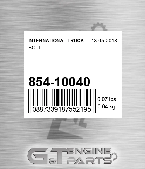 854-10040 Bolt