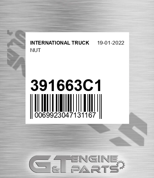 391663C1 INTERNATIONAL TRUCK Nut