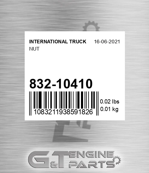 832-10410 Nut