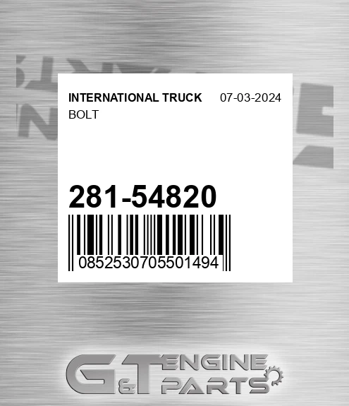 281-54820 Bolt