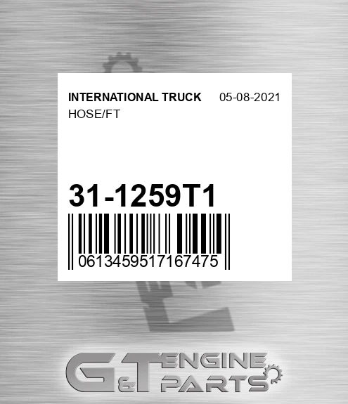 31-1259T1 Hose/ft