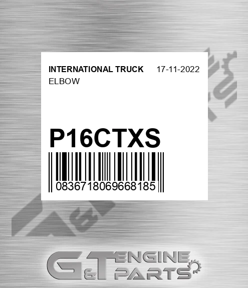 P16CTX-S Elbow for INTERNATIONAL TRUCK