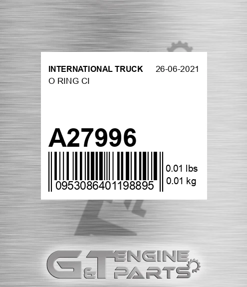 A27996 O Ring Ci