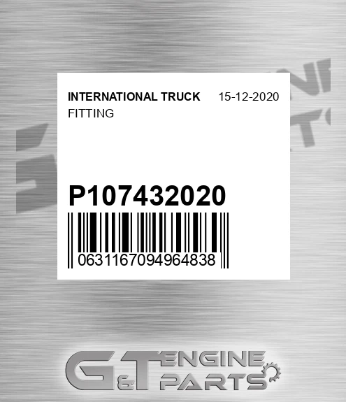 P10743-20-20 Fitting for INTERNATIONAL TRUCK