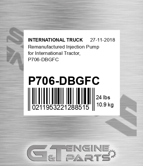 P706-DBGFC Remanufactured Injection Pump For International Tractor, for INTERNATIONAL TRUCK