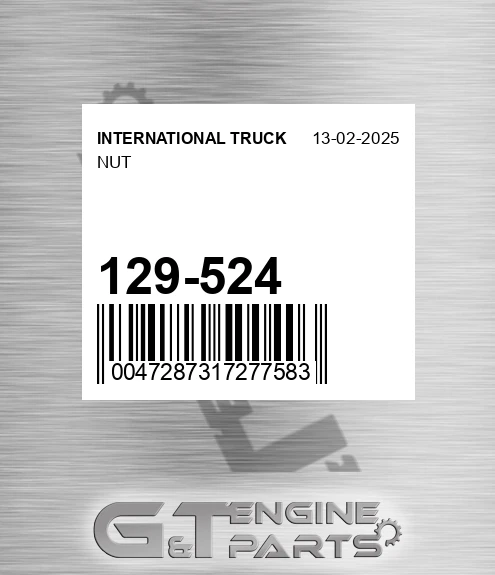 129-524 INTERNATIONAL TRUCK Nut