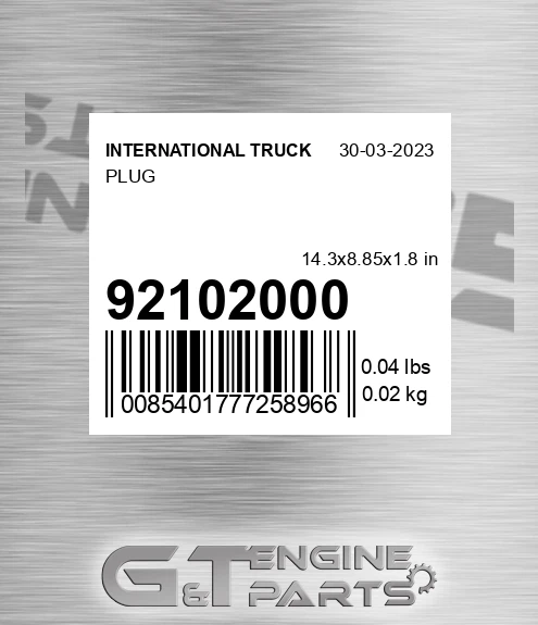 92102000 Plug