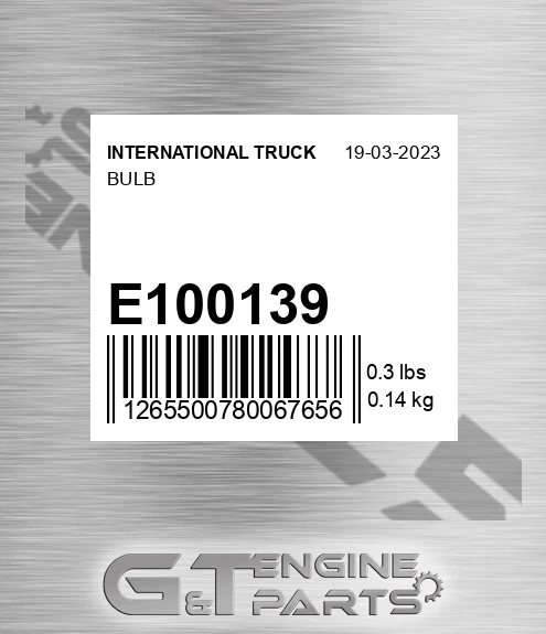 E100139 Bulb