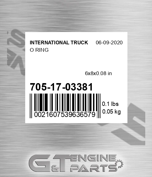 705-17-03381 O Ring