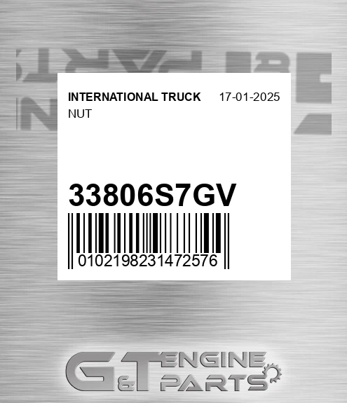 33806S7GV Nut