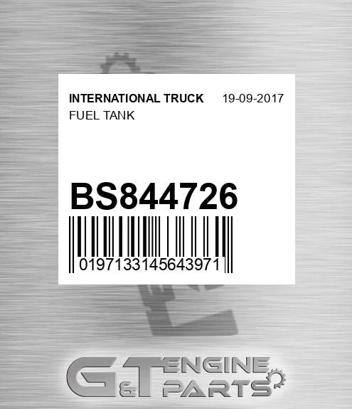 BS844726 INTERNATIONAL TRUCK Fuel Tank