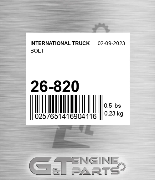 26-820 Bolt