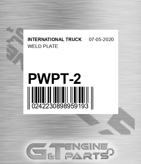 PWPT-2 Weld Plate