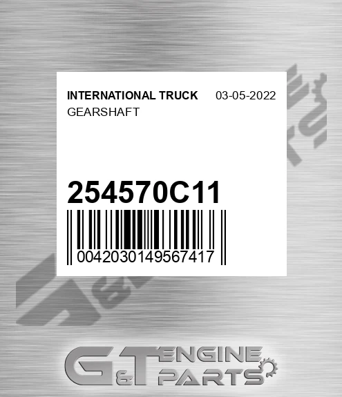 254570C11 Gearshaft