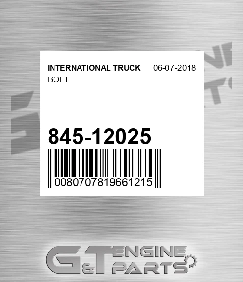 845-12025 Bolt