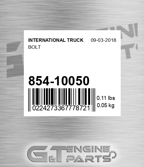 854-10050 Bolt