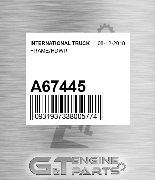 A67445 Frame/hdwr