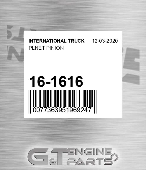 16-1616 Plnet Pinion