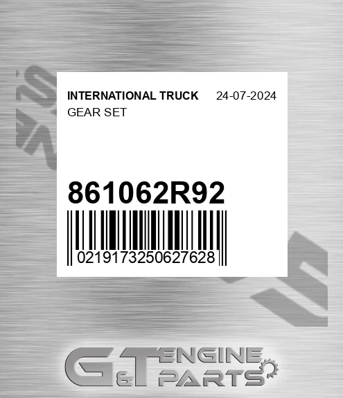 861062R92 Gear Set