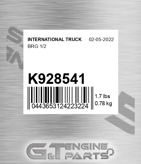 K928541 Brg 1/2
