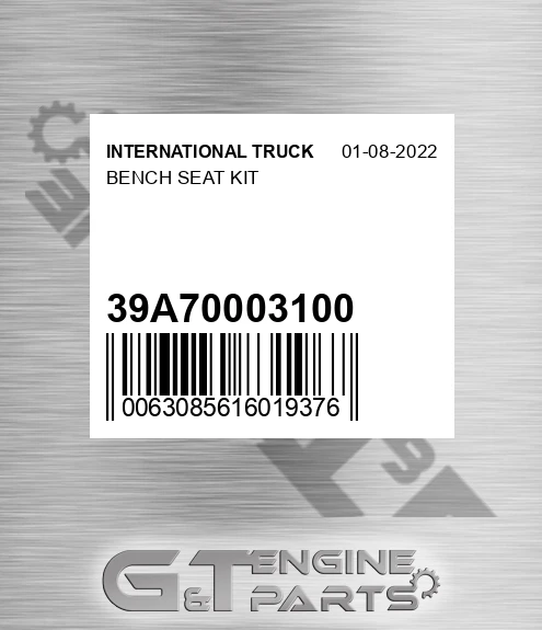39A70003100 Bench Seat Kit