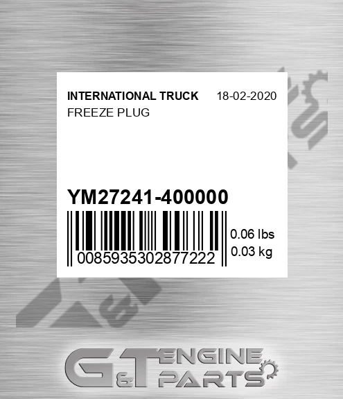 YM27241-400000 Freeze Plug