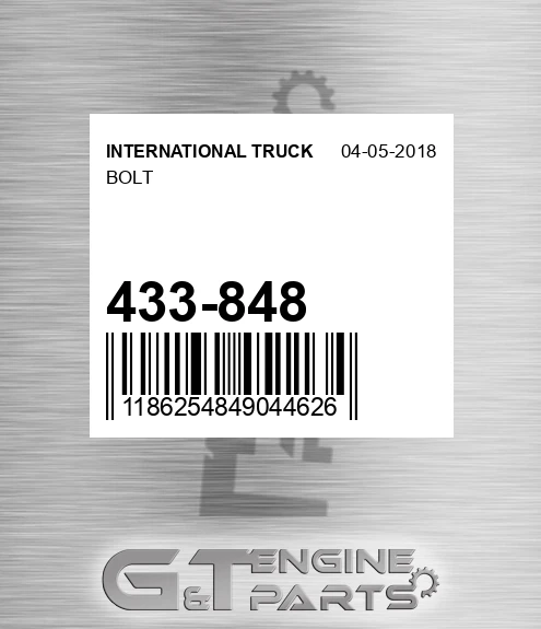 433-848 Bolt