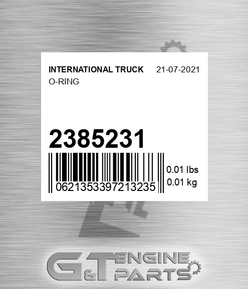 238-5231 O-ring