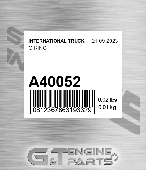 A40052 O Ring