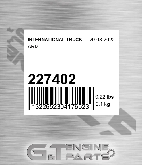227402 INTERNATIONAL TRUCK Arm