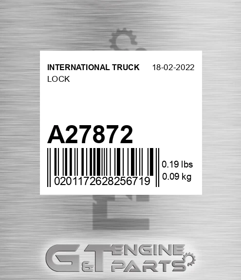 A27872 INTERNATIONAL TRUCK Lock