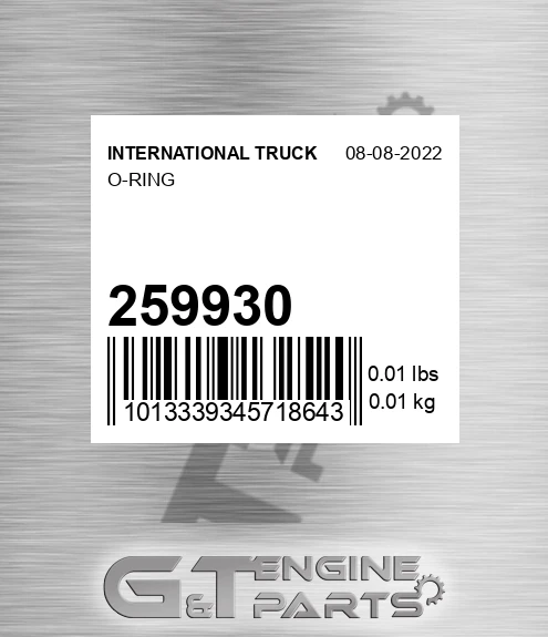 259930 INTERNATIONAL TRUCK O-ring