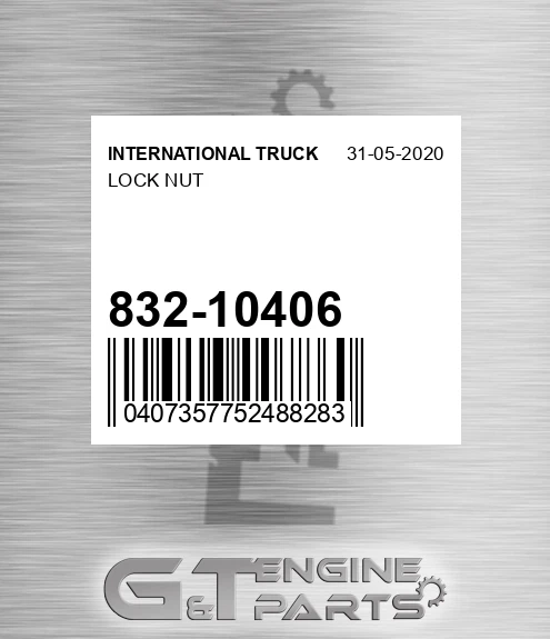 832-10406 Lock Nut