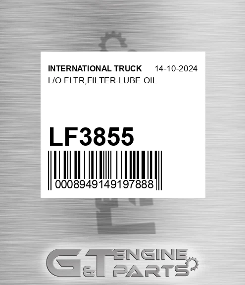 LF3855 L/o Fltr,filter-lube Oil