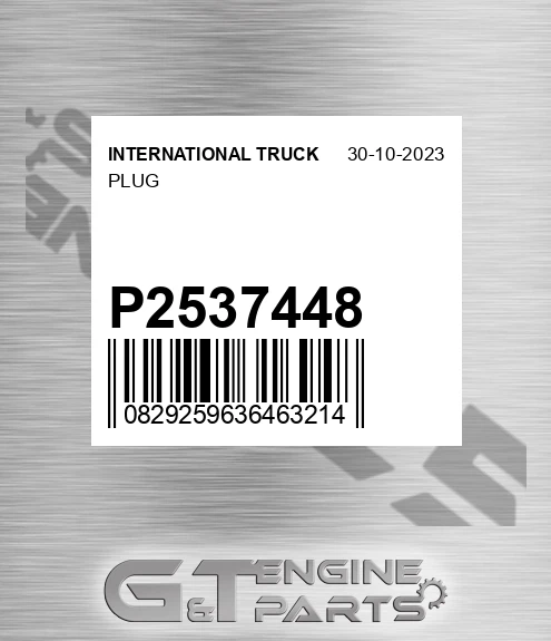 P2537448 Plug for INTERNATIONAL TRUCK