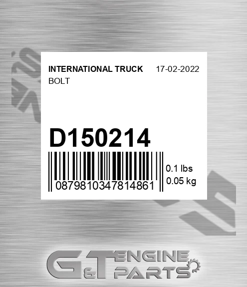 D150214 Bolt