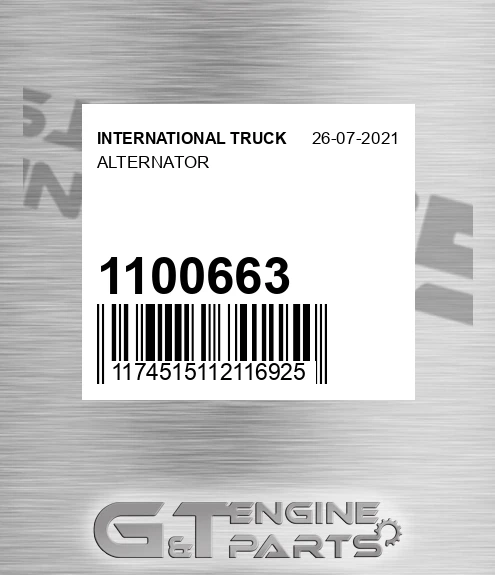 1100663 Alternator