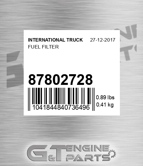87802728 Fuel Filter